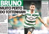 葡媒：热刺领跑布鲁诺争夺，愿出7000万欧