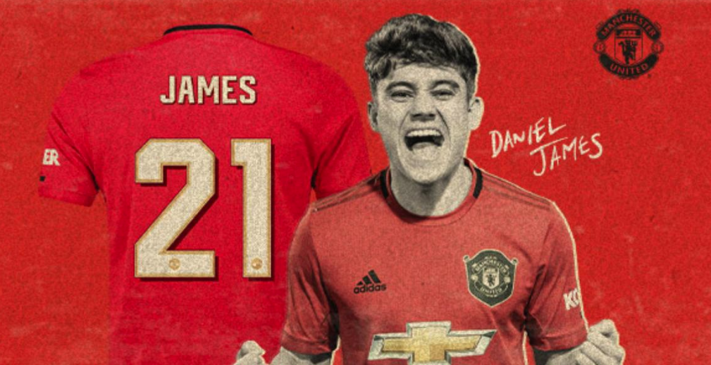 官方：丹尼尔-詹姆斯新赛季将穿21号球衣