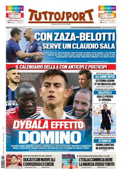 都体头版：“迪巴拉骨牌”效应，多人命运与阿根廷人有关