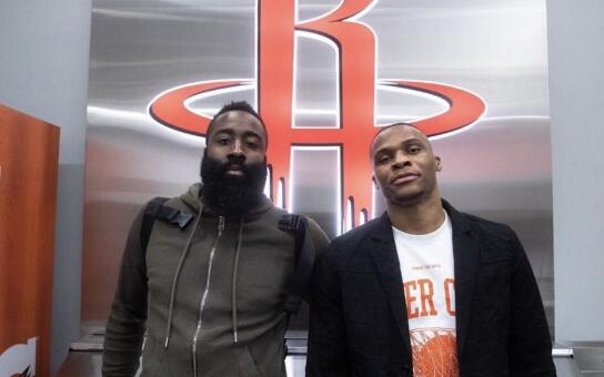 威少：我与哈登都只有一个目标，那就是夺冠