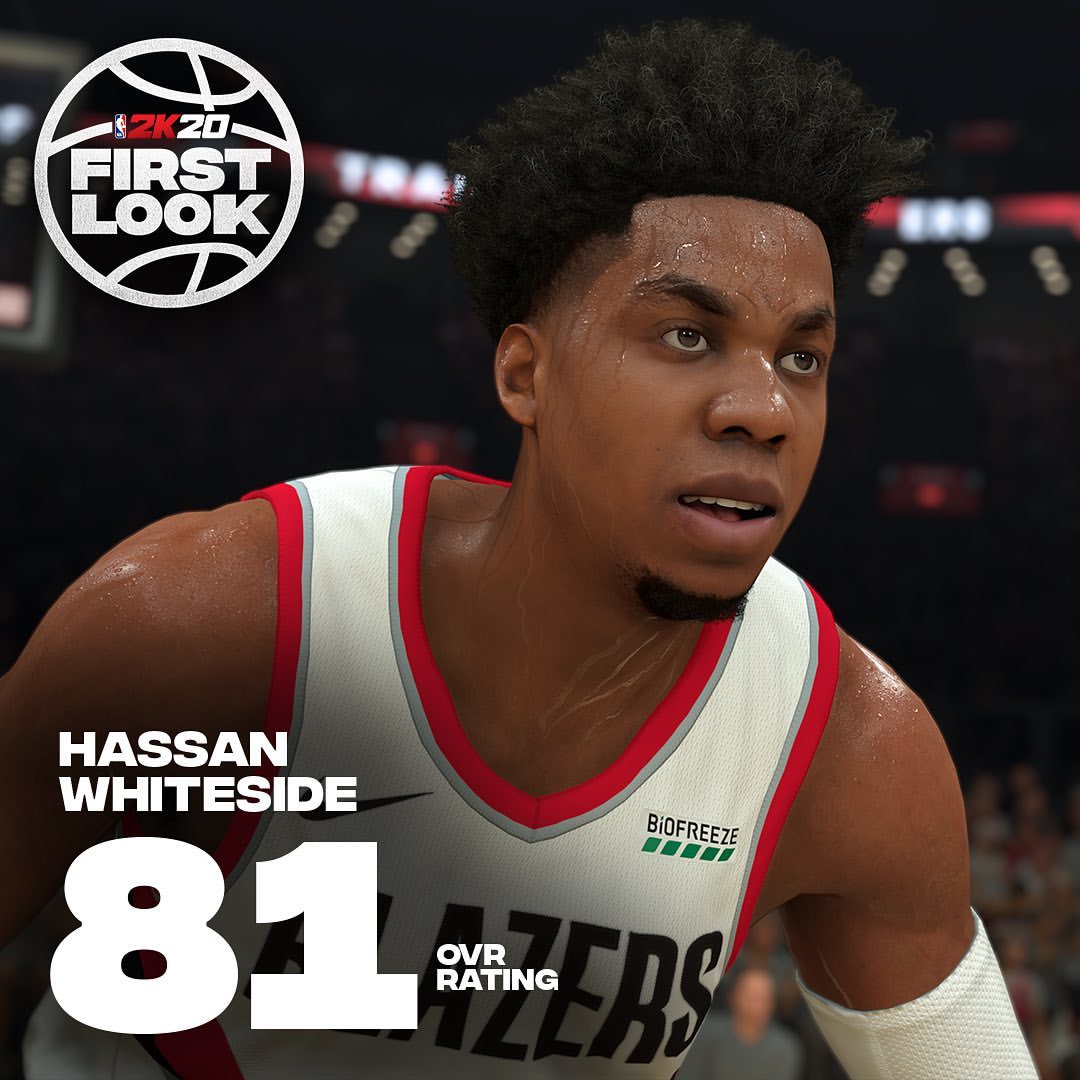 怀特塞德晒照公布自己的NBA2K20能力值：81