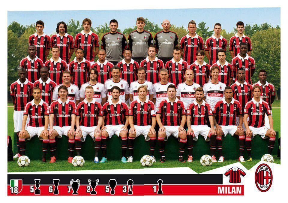 和阿森纳一样,ac米兰12/13赛季队员也已经全部离队