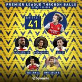 攻守一起补？路易斯上赛季尝试41次穿越球，超枪手众将