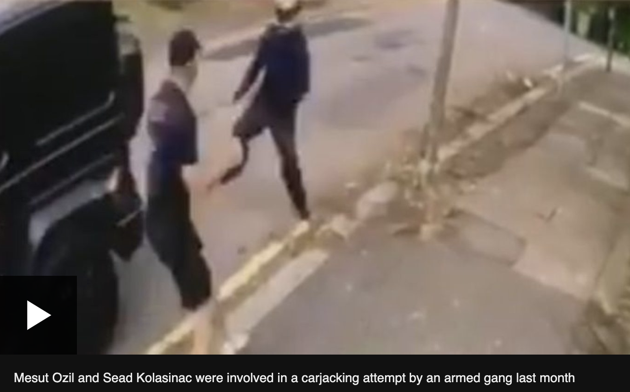 BBC：厄齐尔家附近有两名男子被抓，与劫车案无关