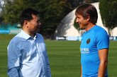 张近东造访国米训练基地，和孔蒂相谈甚欢