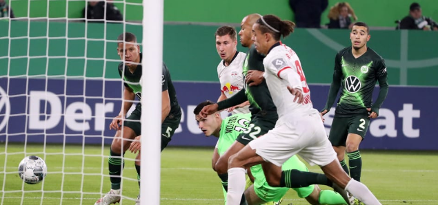德国杯：维尔纳2射2传，莱比锡6-1淘汰狼堡