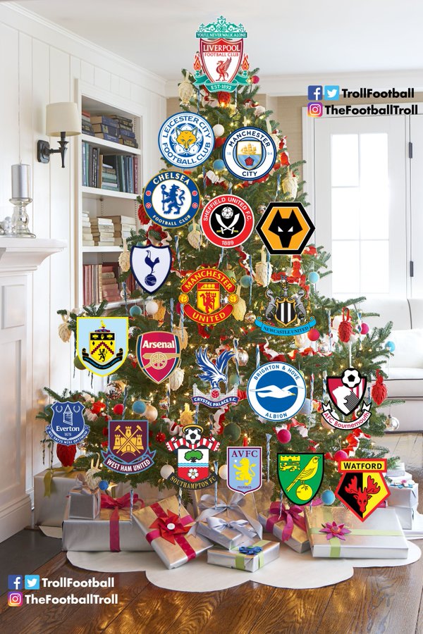 4大联赛队徽版圣诞树：来看看你的主队在树的哪儿