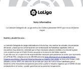 官方：Laliga指示旗下西甲西乙俱乐部有必要申请ERTE