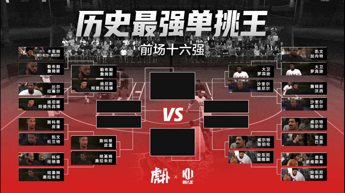 2K单挑赛16强对阵出炉：詹姆斯vs字母哥，科比vs哈登