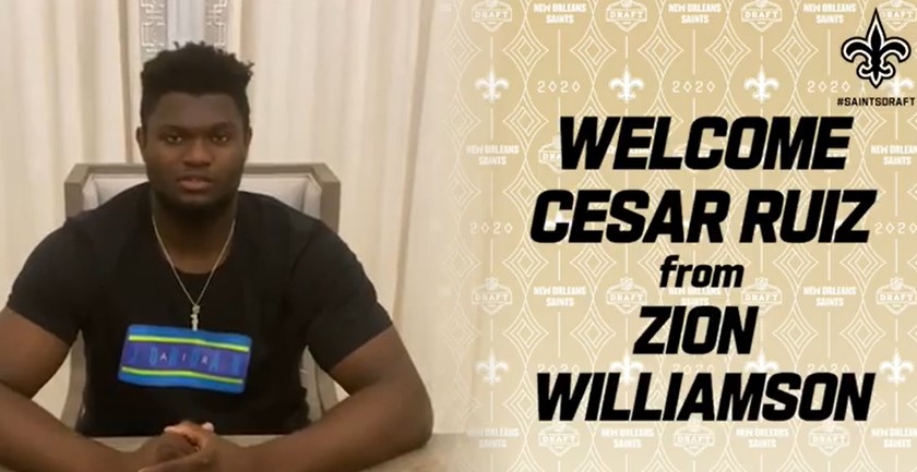 蔡恩欢迎圣徒队首轮秀:如果你爱新奥尔良,那它也会爱你