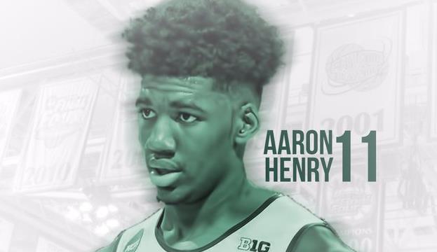 密歇根州立大学大二球员阿龙-亨利将参加今年选秀大会