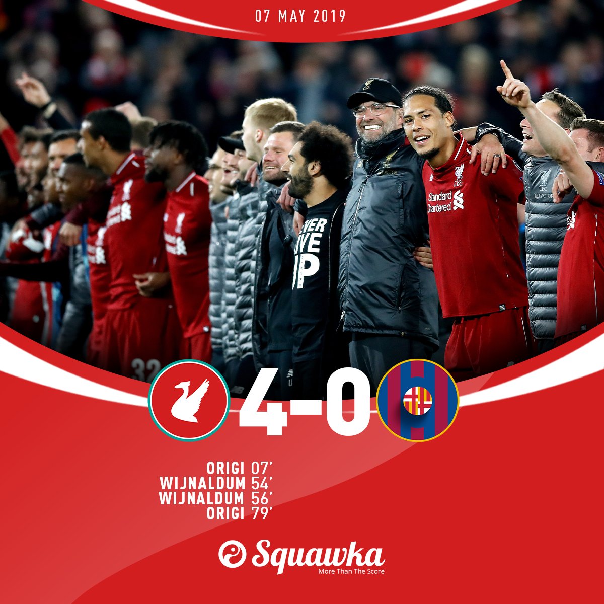 重温！去年今天，利物浦主场4-0战胜巴萨，晋级欧冠决赛