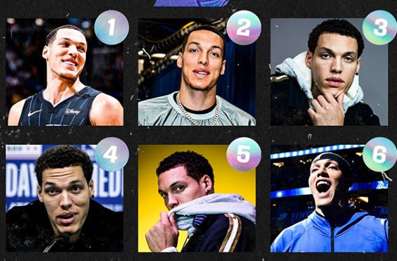 魔术官方晒阿龙-戈登9张表情照:哪张是你今天的心情?