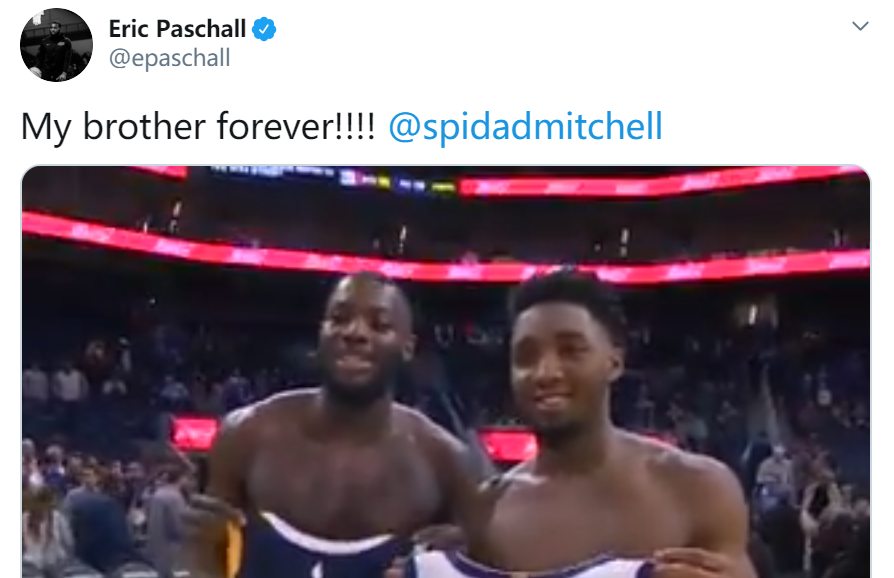 帕斯卡尔晒出与米切尔交换球衣视频：你是我永远的兄弟