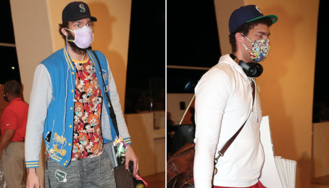 记者打趣洛佩斯兄弟穿迪士尼衣服抵达园区：平时就这么穿