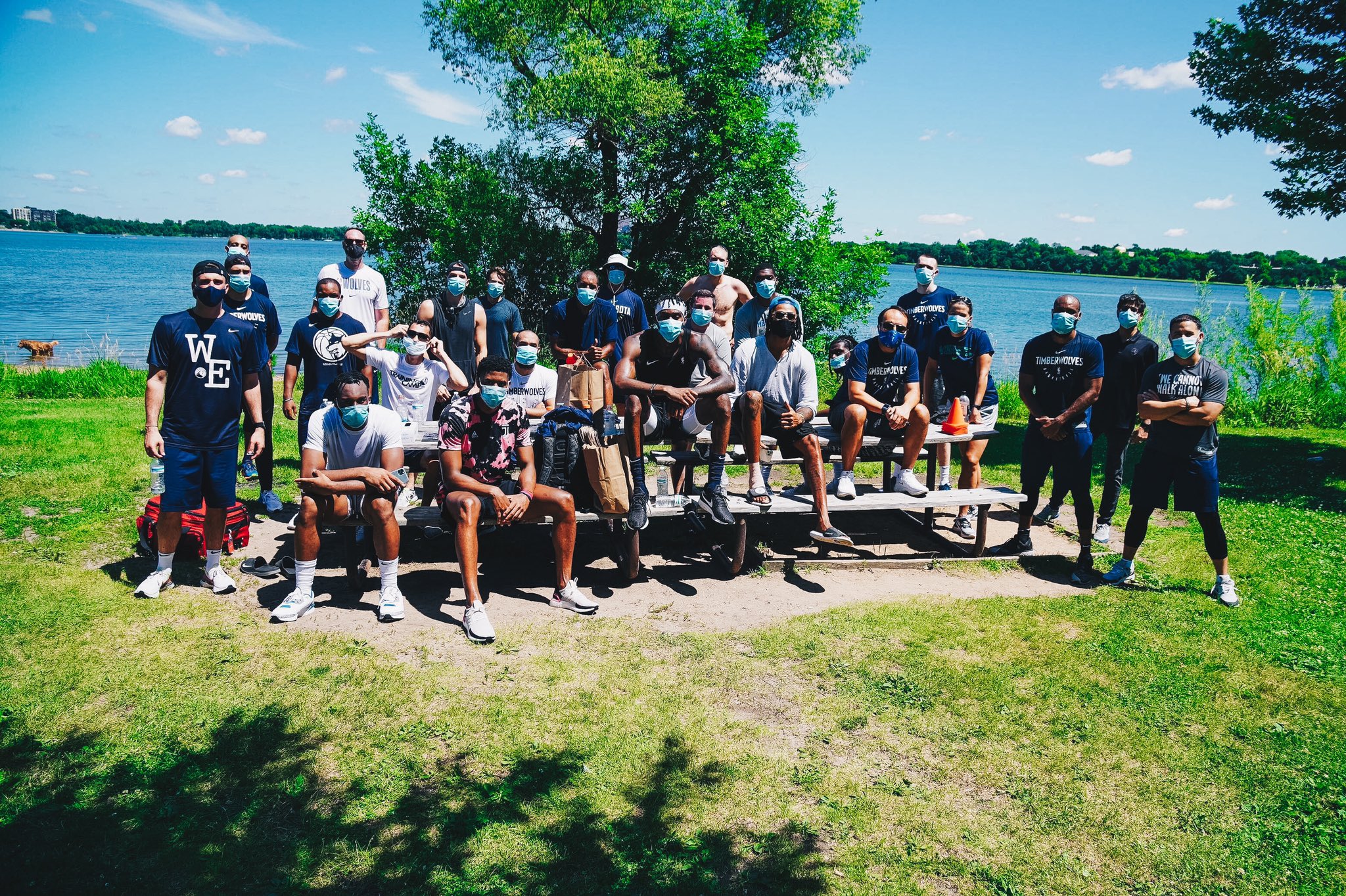 森林狼球员上周一起训练,本周会有更多球员参加训练