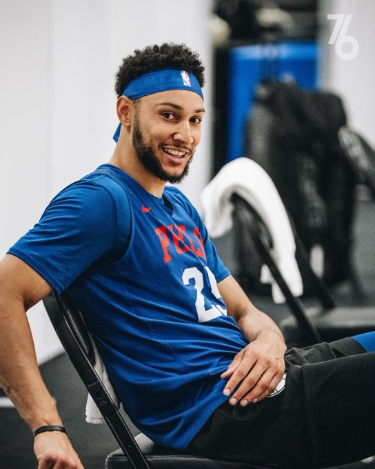 76人晒西蒙斯哈里斯和米尔顿等人训练照：出色的训练