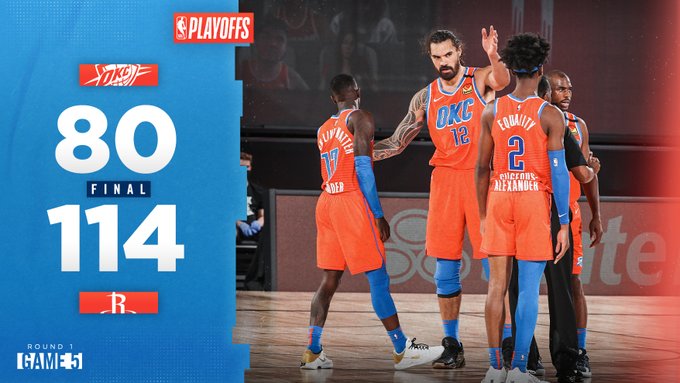 集体失准！雷霆首发五人三分21投仅1中