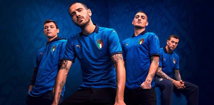 意大利队发布新版主场球衣，设计灵感源自文艺复兴