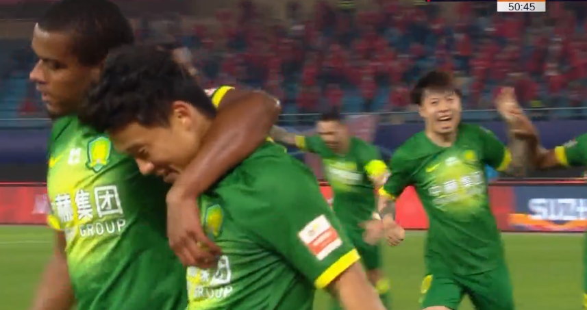 GIF：池忠国补射破门！国安2-0上港