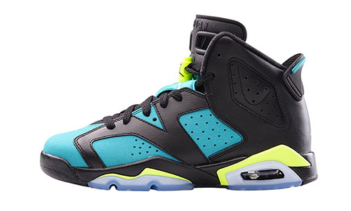 air jordan 6 gs aj6 乔6 女鞋 黑冰绿 543390-043